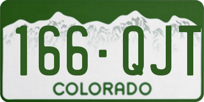 CO license plate 166QJT
