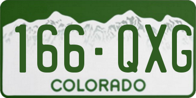 CO license plate 166QXG
