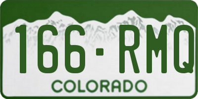 CO license plate 166RMQ