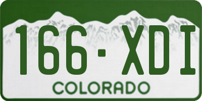 CO license plate 166XDI