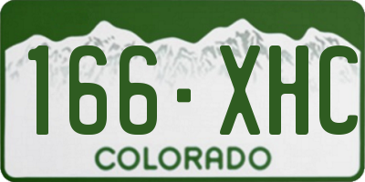 CO license plate 166XHC