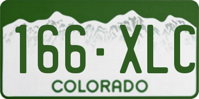 CO license plate 166XLC