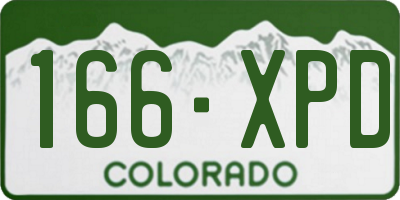 CO license plate 166XPD