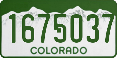 CO license plate 1675037