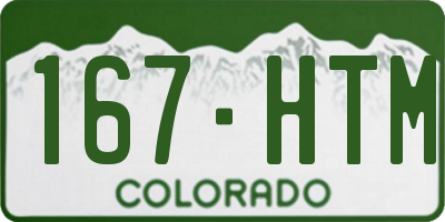 CO license plate 167HTM