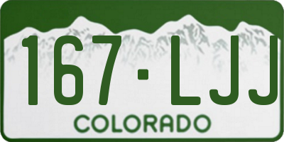 CO license plate 167LJJ
