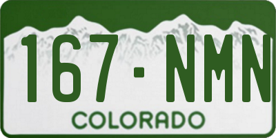 CO license plate 167NMN