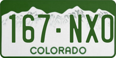 CO license plate 167NXO