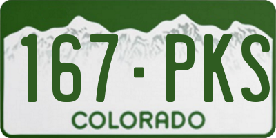 CO license plate 167PKS