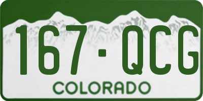 CO license plate 167QCG