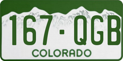 CO license plate 167QGB