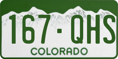 CO license plate 167QHS