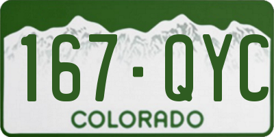 CO license plate 167QYC