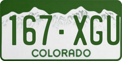 CO license plate 167XGU