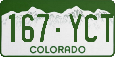 CO license plate 167YCT
