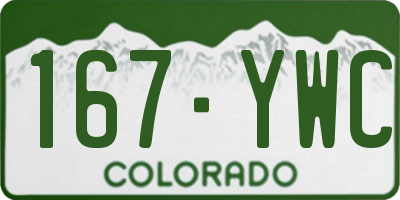 CO license plate 167YWC