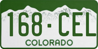 CO license plate 168CEL