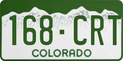 CO license plate 168CRT