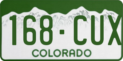 CO license plate 168CUX