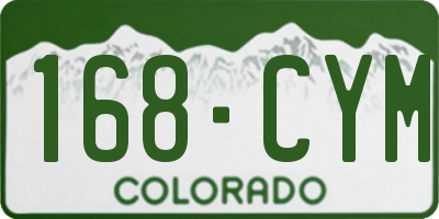 CO license plate 168CYM