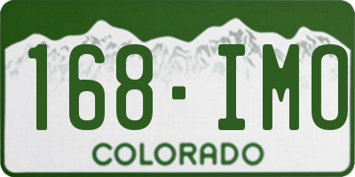 CO license plate 168IMO