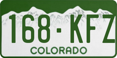 CO license plate 168KFZ