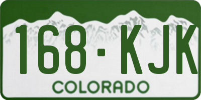 CO license plate 168KJK