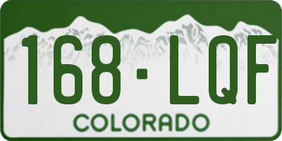 CO license plate 168LQF