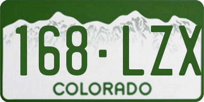 CO license plate 168LZX