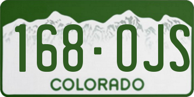 CO license plate 168OJS