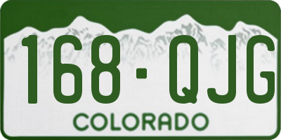 CO license plate 168QJG