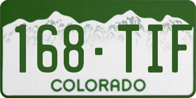 CO license plate 168TIF