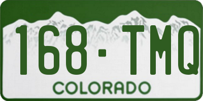 CO license plate 168TMQ
