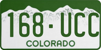 CO license plate 168UCC