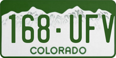 CO license plate 168UFV
