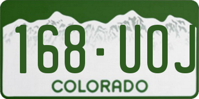 CO license plate 168UOJ