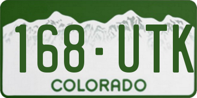 CO license plate 168UTK