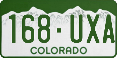 CO license plate 168UXA
