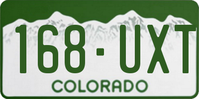 CO license plate 168UXT