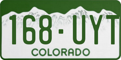 CO license plate 168UYT