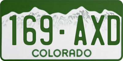 CO license plate 169AXD