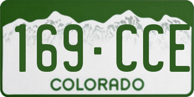 CO license plate 169CCE