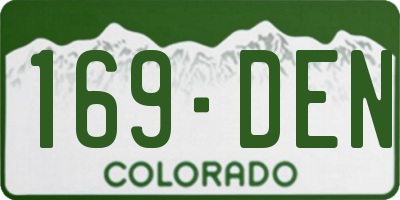 CO license plate 169DEN