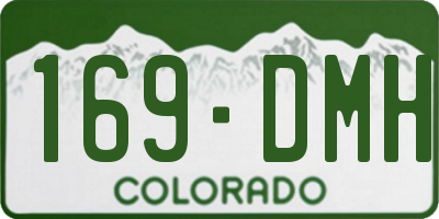 CO license plate 169DMH