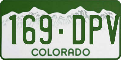 CO license plate 169DPV