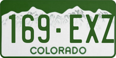 CO license plate 169EXZ
