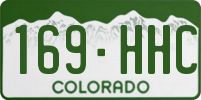 CO license plate 169HHC