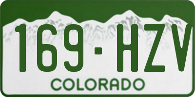 CO license plate 169HZV