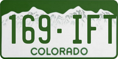 CO license plate 169IFT