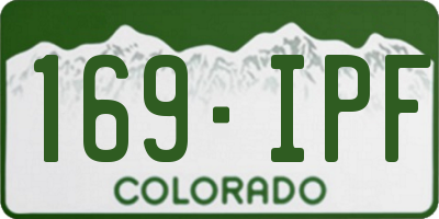 CO license plate 169IPF